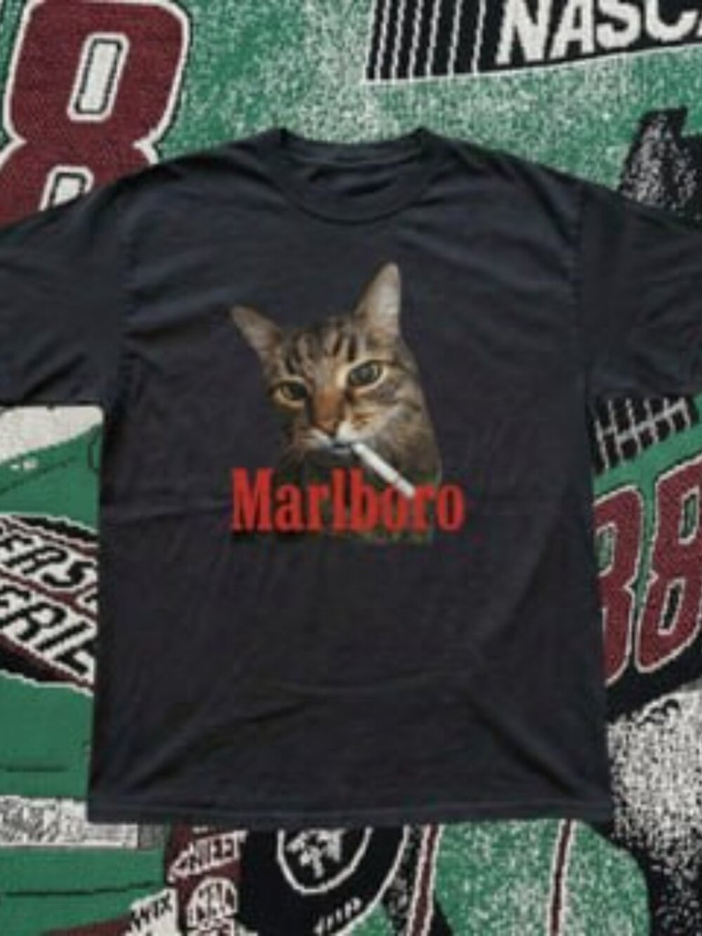 black cat mbr t-shirt cat marlboro - Picture 1 of 5